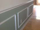 wainscotting trim upgrade before & after